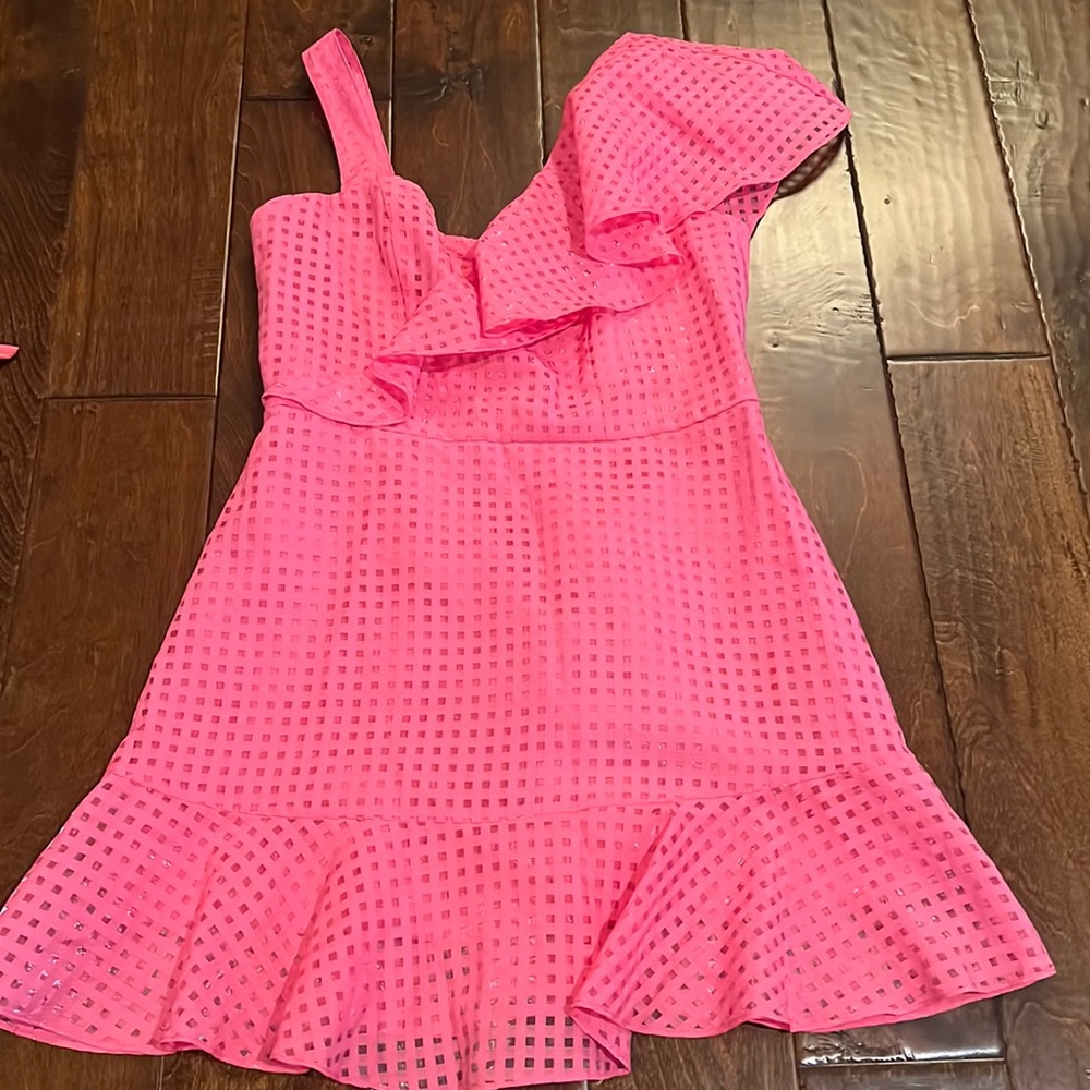 pink party dress, from small boutique, size large